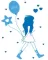 Zidni tatoo Girl With Baloons D06 90x120cm 0071B5 47A7DE - thumbnail 1