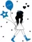 Zidni tatoo Girl With Baloons D06 60x80cm 060606 0071B5 - thumbnail 1