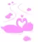 Zidni tatoo Swans R01B 60x72cm FF99FF - thumbnail 1