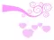 Zidni tatoo Under the Hearts R04 120x90cm FF99FF F8C5F9 - thumbnail 1