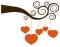 Zidni tatoo Under the Hearts R04 120x90cm 412102  DB5316 - thumbnail 1