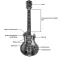 Muzička igračka - Gitara Paper Jamz Pro plava USB MP3 23181 - thumbnail 1