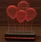 LED Lampa 3D - noćno svetlo - Illusions by Black Cut Green Balloons - thumbnail 1
