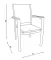 Stolica Merida PolyWood-Tekstilen - thumbnail 1