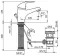 Rosan Baterija za lavabo sa tri cevi i metalnim odlivnim ventilom J301003M - thumbnail 1