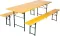 Pivski Set - 2 Klupe i Sto - Metal - Drvo 200x90 cm - thumbnail 1