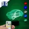3D LED RGB lampa sa promenljivom bojom svetlosti Automobil - thumbnail 1