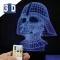 3D LED RGB lampa sa promenljivom bojom svetlosti Darth Vader - thumbnail 1