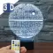 3D LED RGB lampa sa promenljivom bojom svetlosti Death Star - thumbnail 1