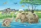 Ravensburger Dečje puzle 2x12 delova - Bebe životinje na safariju 05095 - thumbnail 2