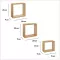 Five Zidna Polica Kocka 3/1 15x9x15, 20x9x20, 25x9x25 Cm Bambus - thumbnail 2