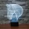 Black Cut 3D LED Lampa Horse Multicolor - 8 boja - thumbnail 2