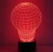 3D LED Lampa u 9 boja Black Cut Bulb Multicolor - thumbnail 2