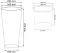 Prosperplast Saksija za cveće Tubus Slim White 25x48 DTUS250-S449 - thumbnail 2