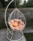 Ljuljaška Jaje - Metalna Domestico WHITE sa jastukom FLORA BROWN - thumbnail 2