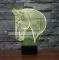 Black Cut 3D LED Lampa Horse Multicolor - 8 boja - thumbnail 3