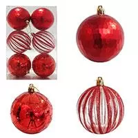 Kliknite za detalje - Crveni ukrasi za jelku prečnika 8 cm - 6 komada Kliknite za detalje - Crveni ukrasi za jelku prečnika 8 cm - 6 komada