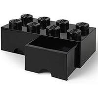 Kliknite za detalje - Dupla fioka za odlaganje LEGO® Kocka 8  50x25x18cm crna 4006