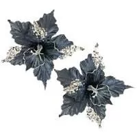 Kliknite za detalje - Novogodišnji ukrasi Cvet 2kom. 28cm Plavi Kliknite za detalje - Novogodišnji ukrasi Cvet 2kom. 28cm Plavi