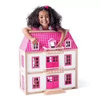 Kliknite za detalje - WOODY Kućica za lutke sa nameštajem i lutkama Vila Wisteria 91873 Kliknite za detalje - WOODY Kućica za lutke sa nameštajem i lutkama Vila Wisteria 91873