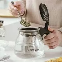 Kliknite za detalje - Stakleni čajnik sa infuzerom 900ml Nava Misty Kliknite za detalje - Stakleni čajnik sa infuzerom 900ml Nava Misty