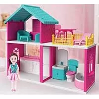 Kliknite za detalje - Kućica Za Lutke Sa Nameštajem i Lutkom Kliknite za detalje - Kućica Za Lutke Sa Nameštajem i Lutkom