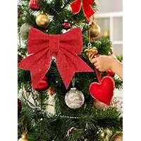 Kliknite za detalje - Mašna Za Jelku - Novogodišnji Ukras - Crvena Kliknite za detalje - Mašna Za Jelku - Novogodišnji Ukras - Crvena