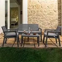 Kliknite za detalje - Garnitura Sa Jastucima - Za Dvorište i Terase - 2 Fotelje, Dvosed i Sto  Kliknite za detalje - Garnitura Sa Jastucima - Za Dvorište i Terase - 2 Fotelje, Dvosed i Sto