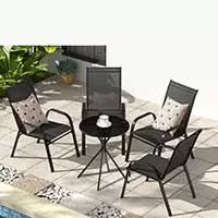 Kliknite za detalje - Spoj Elegancije i Izdržljivosti - Baštenska Garnitura Mozambo - 4 Stolice i Sto Kliknite za detalje - Spoj Elegancije i Izdržljivosti - Baštenska Garnitura Mozambo - 4 Stolice i Sto