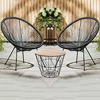 Kliknite za detalje - Kufi Atmosphera Black - Lounge Baštenska Garnitura - 2 Fotelje i Stočić Kliknite za detalje - Kufi Atmosphera Black - Lounge Baštenska Garnitura - 2 Fotelje i Stočić