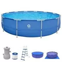 Kliknite za detalje - Montažni bazen Set sa pumpom i merdevinama 450x122cm Avenli 17802EU Kliknite za detalje - Montažni bazen Set sa pumpom i merdevinama 450x122cm Avenli 17802EU