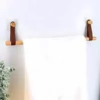 Kliknite za detalje - Nosač Za Peškire Bambus i Eko Koža - Montaža Bez Bušenja Braon Kliknite za detalje - Nosač Za Peškire Bambus i Eko Koža - Montaža Bez Bušenja Braon