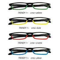 Kliknite za detalje - Prontoleggo Trendy1 naočare, crno-zelene +3.50