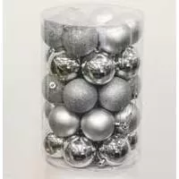 Kliknite za detalje - Novogodišnji ukrasi za jelku Kugle Srebrne 34 kom. 242001707 Kliknite za detalje - Novogodišnji ukrasi za jelku Kugle Srebrne 34 kom. 242001707