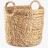 Kliknite za detalje - Pletena korpa sa ručkama Od vodenog zumbula 35x35cm Kliknite za detalje - Pletena korpa sa ručkama Od vodenog zumbula 35x35cm