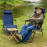 Kliknite za detalje - Sklopiva stolica-ležaljka Teget Kliknite za detalje - Sklopiva stolica-ležaljka Teget