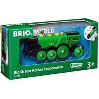 Kliknite za detalje - BRIO Igračka Velika zelena lokomotiva na baterije 33593