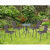 Kliknite za detalje - Garnitura od wicker ratana Fidel 4 stolice i stočić Kliknite za detalje - Garnitura od wicker ratana Fidel 4 stolice i stočić