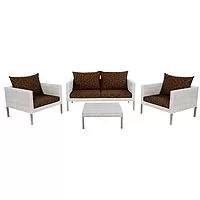 Kliknite za detalje - Lounge Set Oregano Vanila White - 2 Fotelje + Dvosed + Sto + Jastuci Kliknite za detalje - Lounge Set Oregano Vanila White - 2 Fotelje + Dvosed + Sto + Jastuci