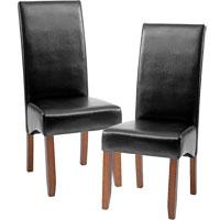 Kliknite za detalje - Dve trpezarijske stolice Delaver veštačka koža braon
