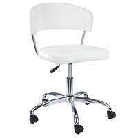 Kliknite za detalje - Kancelarijska radna stolica Ordin od bele veštačke kože