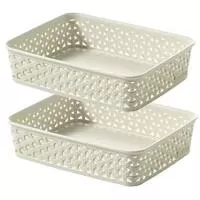 Kliknite za detalje - Curver korpa A5, Ratan krem CU 00096-885 - 2 komada Kliknite za detalje - Curver korpa A5, Ratan krem CU 00096-885 - 2 komada