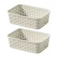 Kliknite za detalje - Curver korpa A6, Ratan krem CU 00097-885 - 2 komada Kliknite za detalje - Curver korpa A6, Ratan krem CU 00097-885 - 2 komada