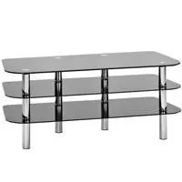 Kliknite za detalje - TV polica Uranus sa 2 police crna staklo Kliknite za detalje - TV polica Uranus sa 2 police crna staklo