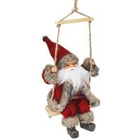 Kliknite za detalje - Novogodišnji ukras Deda Mraz na ljuljašci V20cm