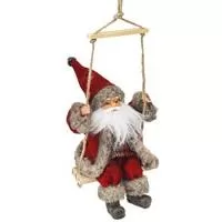 Kliknite za detalje - Novogodišnji ukras Deda Mraz na ljuljašci V20cm Kliknite za detalje - Novogodišnji ukras Deda Mraz na ljuljašci V20cm