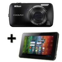 Kliknite za detalje - Nikon Digitalni Fotoaparat CoolPix S800c Crni + Tablet Prestigio 3670B