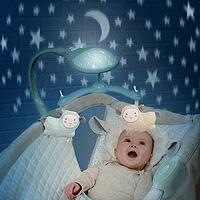 Kliknite za detalje - InGenuity by Bright Starts Kolevka - ležaljka za bebe sa projektorom, muzikom i vibracijom Moonlight In Lullaby Lamb