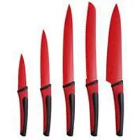Kliknite za detalje - Bergner Nož set 5 kom Renberg Flash red RB-2516-R Kliknite za detalje - Bergner Nož set 5 kom Renberg Flash red RB-2516-R