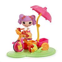 Kliknite za detalje - Mini Lalaloopsy Lutka Playset Peanut Big top vozi tricikl sa suncobranom 529507
